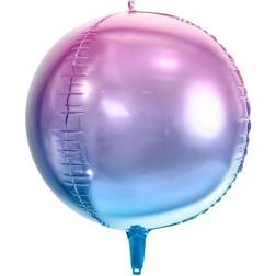 PartyDeco Folieballon schaduw violet/blauw 35cm