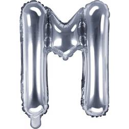 Globos Ballon Bogstav M sølv 35 cm