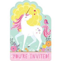 Unicorn 8 Invitations Licorne Magique