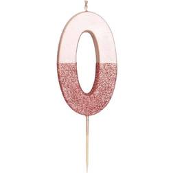 Talking Tables Rose Gold Glitter Number 0 Birthday Candle Décoration de gâteau Talking Tables Rose Gold Glitter Number 0 Birthday Candle Décoration de gâteau