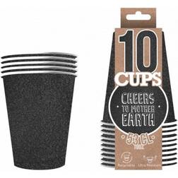 Original Cup 10 -pakning Papirkrus Glitter Sort Black