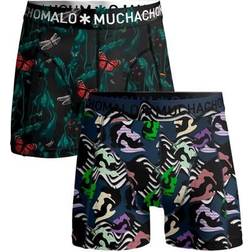 Muchachomalo Cotton Stretch Women Boxer 2-pack - Black/Blue