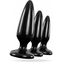 NS Novelties Renegade Pleasure Plug Trainer Kit Black Butt Plugs Set Of 3 Sizes