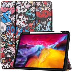 MTK iPad Pro 11 2021 Slim fit tri-fold fodral Graffiti