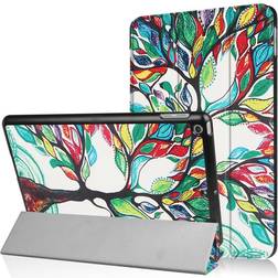 MTK iPad 9.7" (2017 2018) Slim fit tri-fold fodral Colored Tree