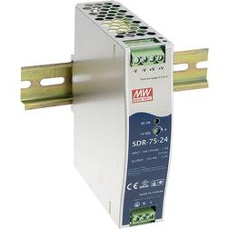 Mean Well SDR-75-24 Strømforsyning til DIN-skinne (DIN-rail) 24 V/DC 3.2 A 76 W 1 x