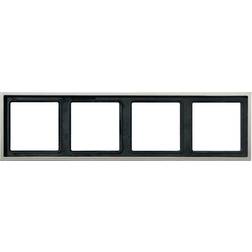Jung LS 990 4-gang frame, stainless steel