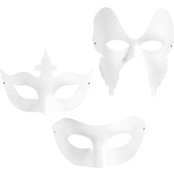 Creativ Company Maskerad Mask av Kartong Vita 12 st
