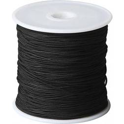 Paracord Makramégarn, 1 mm, 50 m, svart