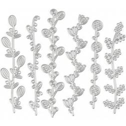 Creativ Company Skære- og prægeskabelon, blomsterranker, str. 143x123 mm, 1 stk