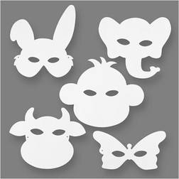 Creativ Company masques d'animaux blanc 13-24 20-28 pièces