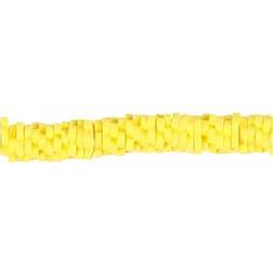 Creotime Lerperle, diam. 5-6 mm, hulstr. 2 mm, gul, 145 stk. 1 streng