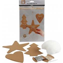 Creativ Company DIY Kit Guld Julfigurer av Läderpapper