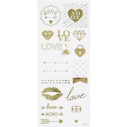 Creativ Company Stickers, love, 10x24 cm, guld, 1 ark