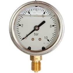 Manometer 1/4XØ63 0-16 bar, nedadrettet studs med glycerin