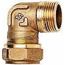 TA Komp. Vinkel med nippel 3/4'' 22 mm. Uden støttebøsning. Type 306