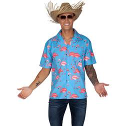 Wicked Costumes Pink Flamingo Hawaii Shirt