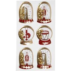 Vivi Gade Shaker stickers, str. 49x32 45x36 mm, guld, nøddeknækker, 6stk