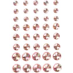 Creativ Company Rhinsten, str. 6 8 10 mm, pink, 40 stk. 1 pk