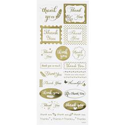 Creativ Company Stickers, thank you, 10x24 cm, guld, 1 ark