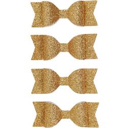 Vivi Gade Sløjfe str. 31x85 mm, guld glitter, 4 stk. 1 pk