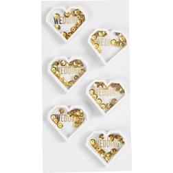 Creativ Company Shaker stickers, hvid, B: 8 mm, 6stk