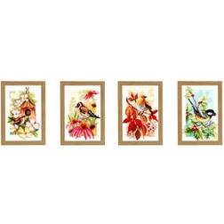 Vervaco Vervaco Counted Cross Stitch Kit: Miniatures 4 Seasons: Set of 4, COTTON, NA, 8 x 12cm