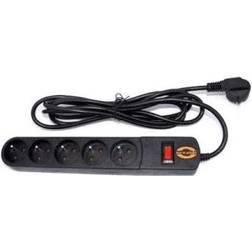 Orvaldi Power strip Orvaldi ORV5 surge protector 5 sockets 3m black (AP5-3M)