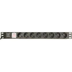 Gembird Power strip rack 8 x German Socket 3M