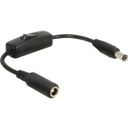 DeLock 65497 0.2m-2x DC 5.5x2.5mm-0,2 m-Schwarz
