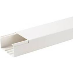 OBO Bettermann OBO Kabelkanal WDK – Kanalbund med låg, 60,5 x 169,5 mm (WDK60170) renhvid 2 meter