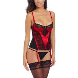 Seven til Midnight Corset 9637 Black/Red (L EU 42-44)