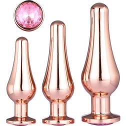Dream Toys Pleasure Plug Set Rose Gold