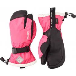 Hestra Jr Gauntlet CZone 3-finger - Fuchsia & Ivory (32532-930030)