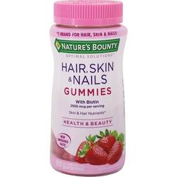 Natures Bounty Hais Skin and Nails Strawberry Gummies 80 st
