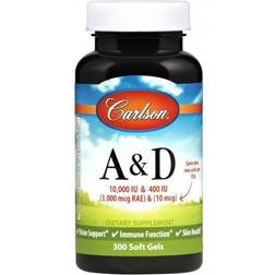 Carlson Vitamin A & D 300 Softgels