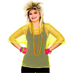 Wicked Costumes Net bluse i NEON farve Neon Gul OZ