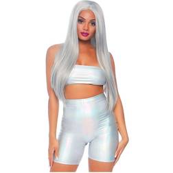 Leg Avenue Bandeau & Shorts Holografisk Deluxe Small/Medium