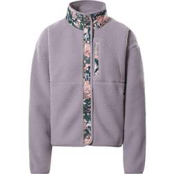 The North Face Women's Cragmont Fleece Jacket - Minimal Grey/Laurel Wreath Green Canvas Paint Texture Print