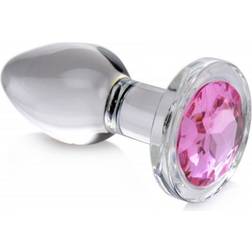 XR Brands Glas Buttplug Rosa Medium