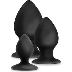 Blush Novelties Anal Adventures Platinum Juego de plug anal fuerte Negro