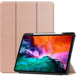 MTK iPad Pro 12.9" 2021 Slim fit tri-fold fodral Rose Gold