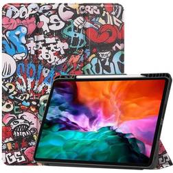 MTK iPad Pro 12.9" 2021 Slim fit tri-fold fodral Graffiti