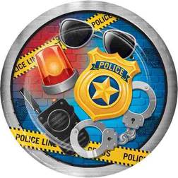 Creative Converting 8 Assiettes Police Patrouille