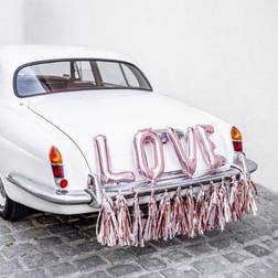 PartyDeco Bryllupspynt til bilen 'LOVE' rosegold