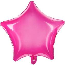 Folieballon stjerne Neon Pink plastfolie