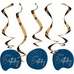 Folat Swirls Happy Birthday True Blue