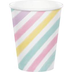 Vegaoo Creative Party PC329301 Unicorn Theme Striped Paper Cups 8 Pcs