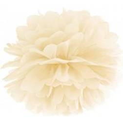 PartyDeco Cream papir pompom, 35 cm