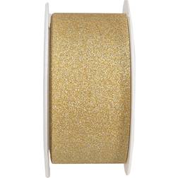 Glitter gavebånd guld 30 mm x 5 m